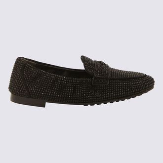 Tory Burch Black Suede Loafers