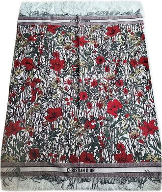Dior Virgin Wool Tapestry Floral Throw