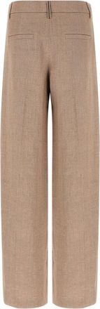 Brunello Cucinelli Womens Multicolor Linen Flared Pants