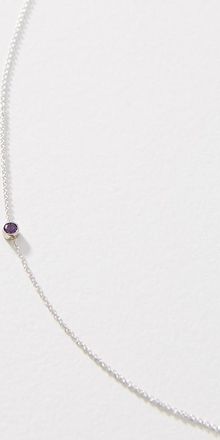 Maya Brenner Designs 14K White Gold Asymmetric Birthstone Necklace