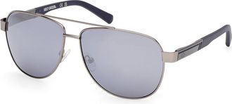 Harley-Davidson HD00021 11X Mens Sunglasses Silver Size 62