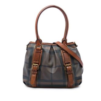 Burberry Pre-owned Burberry Smoked Check Coated Canvas Satchel Ladies YG8DNEXY4N60Y5TZ