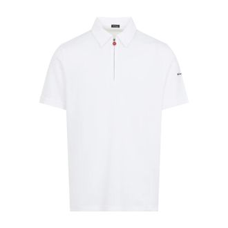 Kiton Polo Shirts, male, White, Size: XL Cotton T-shirt
