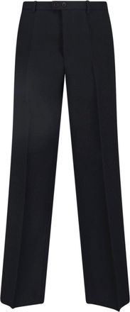Jil Sander Tailored Virgin Wool Trousers with Zip and Button Closure