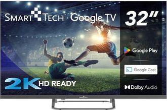 No Brand Smart Tech 32HV02V Smart TV 32 Pollici HD Ready Display LED Sistema Vidaa DVBT2/C/S2 Classe E Wi-Fi colore Nero
