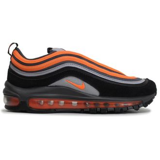 Nike Air Max 97 GS Leather Youth Trainers - UK 5 - US 5.5 Big Kid - EU 38 - Wolf Grey Total Orange - Size:UK 5