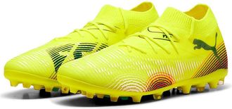 Puma Unisex Future 8 Match MG Soccer Shoe, Yellow Alert Black-Sun Struck, 8.5 UK