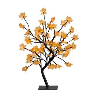 Nearly Natural 18-in Pre-Lit Autumn Artificial Maple Fall Tree with 48 Warm White LED Maple Shaped Lights in Yellow at Nordstrom