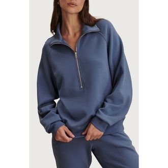 Varley Selene Half Zip Sweatshirt in Bijou Blue at Nordstrom, Size X-Large