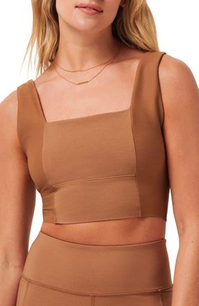 Travis Mathew Moveknit Sport Crop Tank in Heather Chestnut at Nordstrom, Size Small