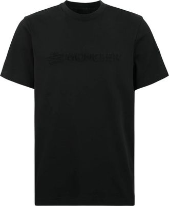 Moncler T-shirt - Heren - T-shirts - Zwart - L - Katoen - Tops