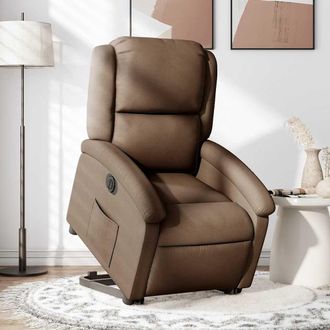 vidaXL Vidaxl - Sill&oacute;n El&eacute;ctrico Reclinable Elevable De Tela Marr&oacute;n