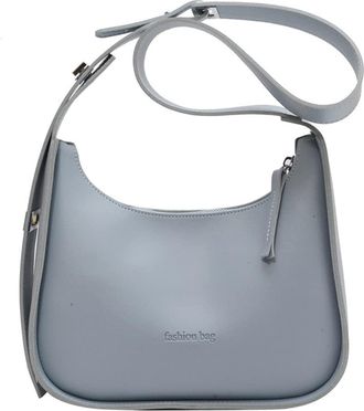 Generic Fashion Crossbody Bags for Women Leather Purses Handbag Casual Shoulder Bags with Zipper Trendy Underarm Bag (Blue)