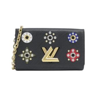Louis Vuitton Pre-owned Clutches, female, Black, Size: ONE SIZE Pre-owned Twist Chain Epi Calf Wallet