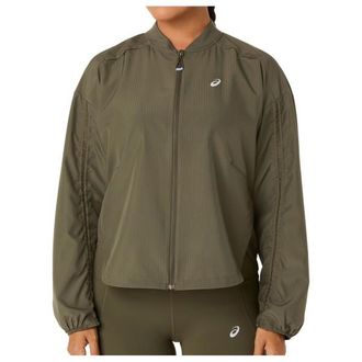 Asics Nagino Run Adjustable Jacket Laufjacke f&uuml;r Damen | oliv/braun