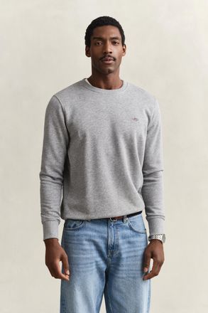 GANT Men Shield Crew Neck Sweatshirt (XXXL) GREY MELANGE