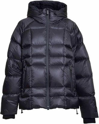 Dsquared2 Puff Kaban Blue Short Down Jacket With Hood And Back Logo