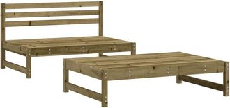 vidaXL 2 Piece Garden Lounge Set Impregnated Wood Pine Vidaxl