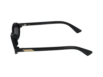 Bottega Veneta BV1388S Oval Acetate Sunglasses - Black
