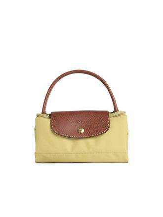 Longchamp Tasche mit S Le Pliage Original-Griff aus pistazienfarbenem Tela