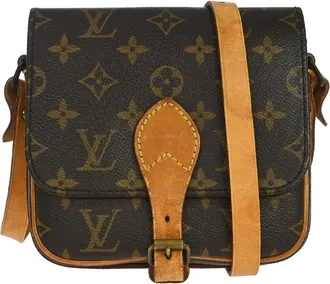 Louis Vuitton Cartouchiere Monogram Canvas Brown Canvas Handbag (Pre-Owned)