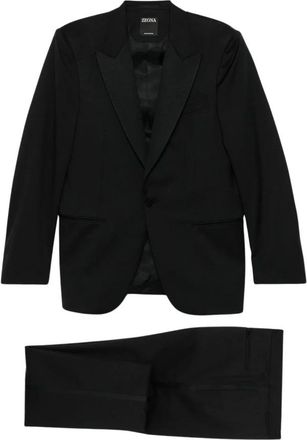 Ermenegildo Zegna Multiseason Wollen Avondkostuum - Heren - Business pakken - Zwart - 3XL - Wol - Kostuums