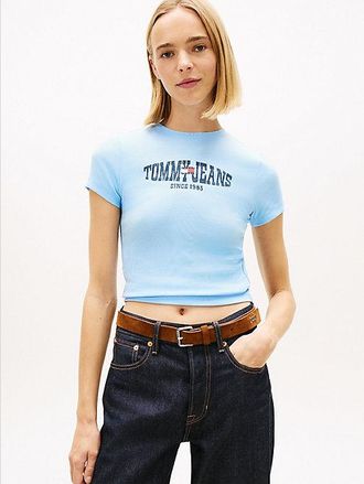 Tommy Hilfiger Wavy Flag Ribbed Slim T-Shirt