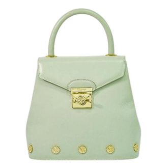 Ferragamo Pre-owned Handbags, female, Green, Size: ONE SIZE Pre-owned Vintage top handle handbag
