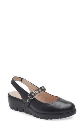 Wonders Mary Jane Slingback Pump in Sauvage Black at Nordstrom, Size 9.5-10Us