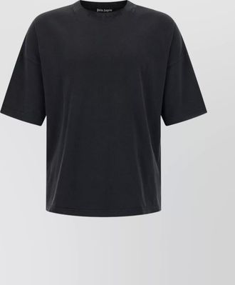 Palm Angels curved logo crew neck t-shirt with short sleeves