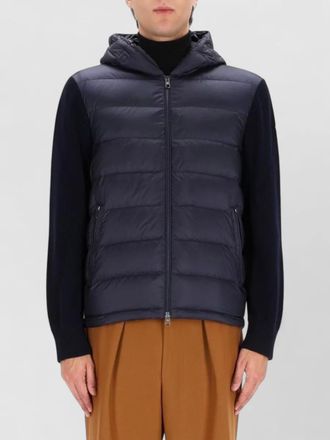 Moncler hooded cardigan jacket quilted long sleeves