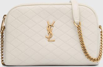Saint Laurent Gaby Mini YSL Crossbody Bag in Quilted Leather
