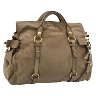 Miu Miu Pre-owned Handbags, female, Beige, Size: ONE SIZE Pre-owned Hand Bag