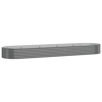 vidaXL Jardinera Arriate Acero Galvanizado Gris 396x100x36 Cm Vidaxl
