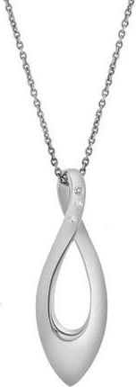 LuvMyJewelry Liyana Sterling Silver 0.03 Ct Diamond Teardrop Twist Pendant in 925 Sterling Silver at Nordstrom