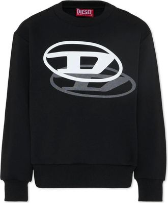 Diesel Kids Sweatshirts, male, Black, 10 Y, Round Neck Sweatshirt