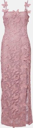 Blumarine Embroidered lace maxi dress