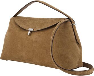 Toteme Womens T-Lock Top Handle Bag Brown Calfskin
