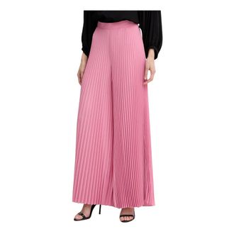 Twinset Broeken, Dames, Roze, L, Polyester, Gekreukte Broek