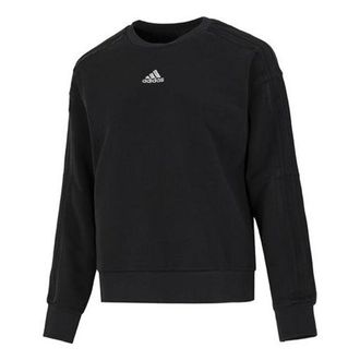 adidas (WMNS) adidas Must Have 3-Stripe Sweatshirt Asia Sizing Black HM7064
