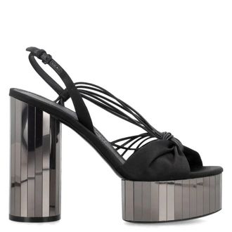 Ferragamo Ferragamo Sabrina Mirrored Heel Platform Sandals, Size 4.5 C