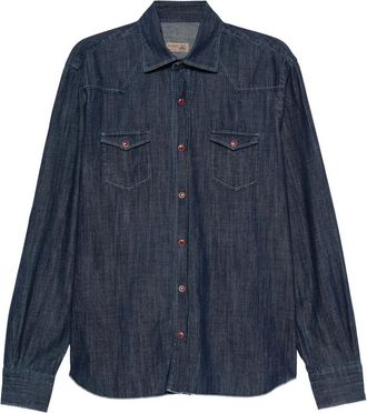 Barba Chest-pocket Denim Shirt