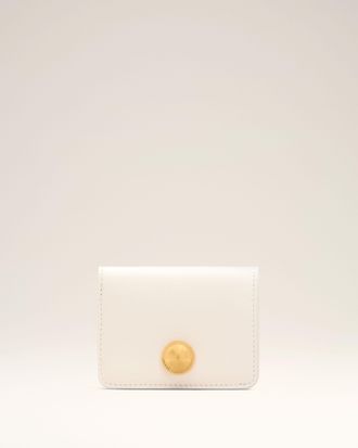 Ami White Cow Leather Carrousel Folded Wallet White - OS - Unisex