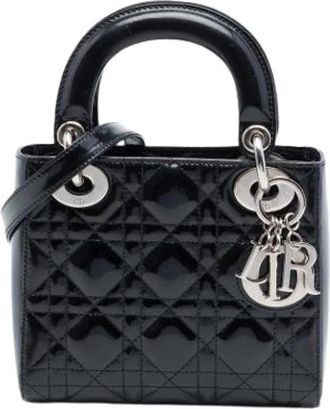 Dior Pre-owned Lady Dior - Dames - Vintage Handtas - Zwart - ONE Size - Leer - Vintage