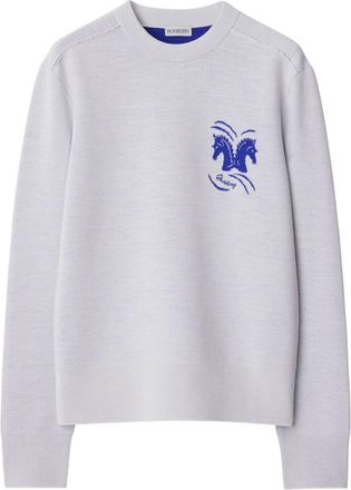 Burberry Mirrored Horse jumper - women - Wool/Polyamide/Elastane - S - Grey