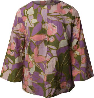 Zimmermann Zimmerman Floral Blouse in Multicolor Linen