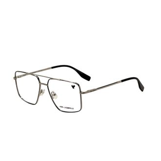 Karl Lagerfeld Mens 56mm Black Silver Eyeglasses KL357-044-56