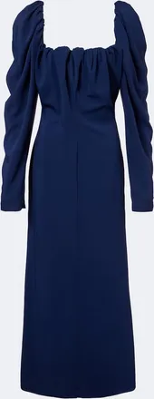 Vivienne Westwood Gathered cr&ecirc;pe de chine gown
