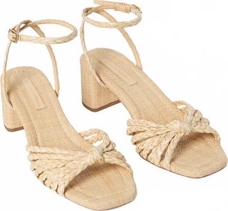 Loeffler Randall Womens Riya Knot Mid-Heel Sandal In Natural