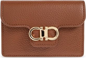 Ferragamo Gancini Card Holder - Dames - Portefeuilles - Bruin - ONE Size - Leer - Accessoires